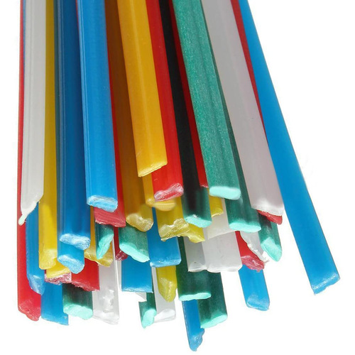 Car bumper repair machine plastic welding machine welding gun PP plastic welding rod white yellow red blue modified green five colors 50pcs