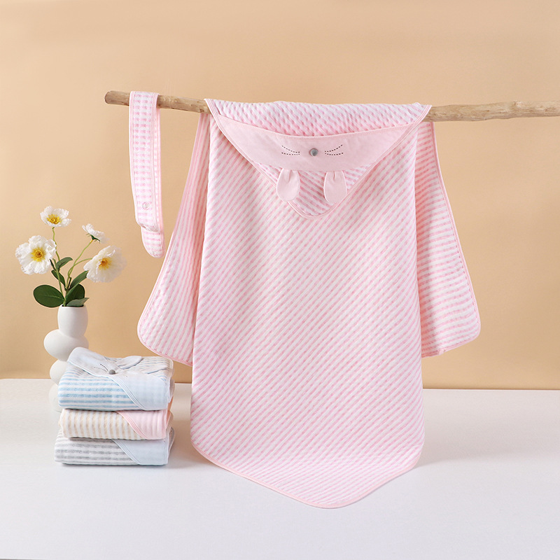 in stock Baby Bag Newborn with Hat and Waist Anti-Scare Wraps Soft Cotton Warm Cloth Swaddling Quilt