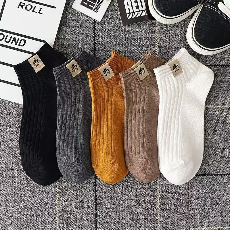 Socks Men's Deodorant Sweat Absorbing Short Socks Snow Mountain Spring and Summer Thin Low Shallow Socks Sports Anti-sweat Casual Socks