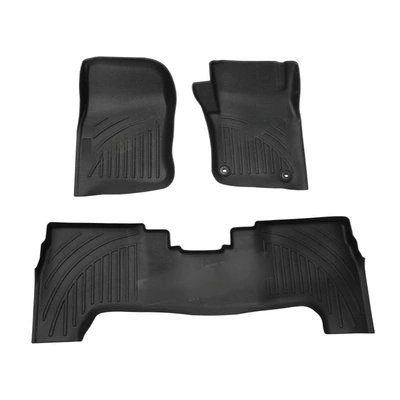 Special Left and Right Steering Wheel Toyota Lc76/Lc79/71 Land Cruiser Cruiser Floor Mats Tpe Rubber Waterproof Driving (Universal Foot Pad) - black-right-hand-drive-lc76lc79-tpe-foot-pads-3-pieces-in-total-2023-model-and-old-model-before-2023-full-tpe-special-car-dedicated