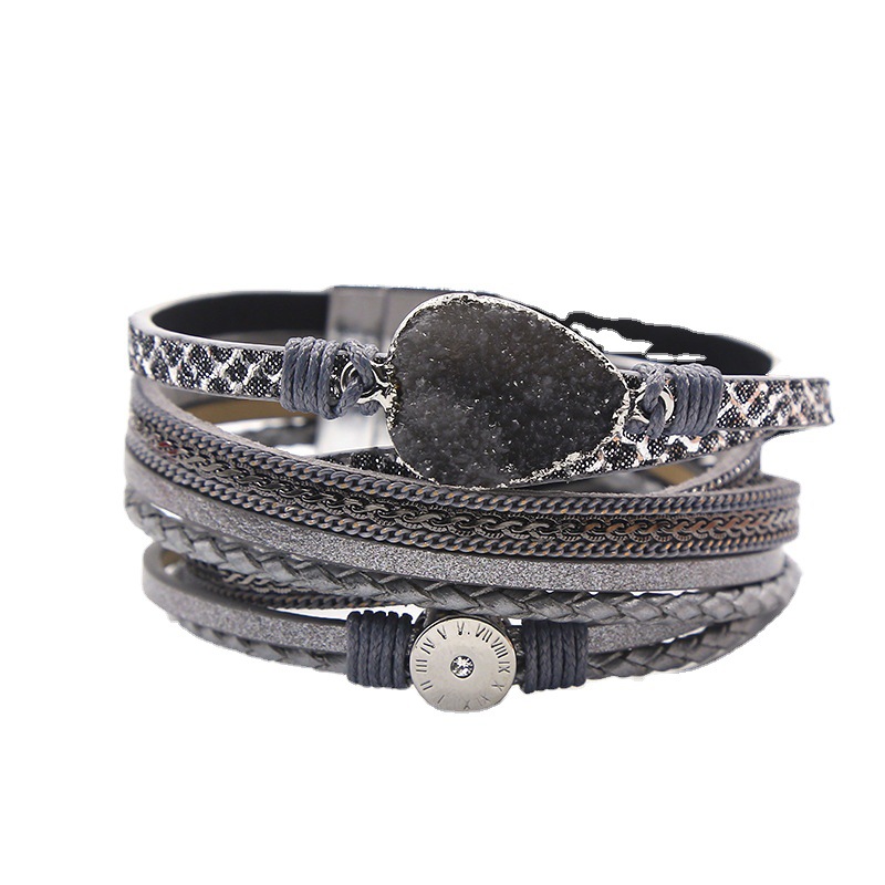 design bracelet heart shaped natural stone handmade