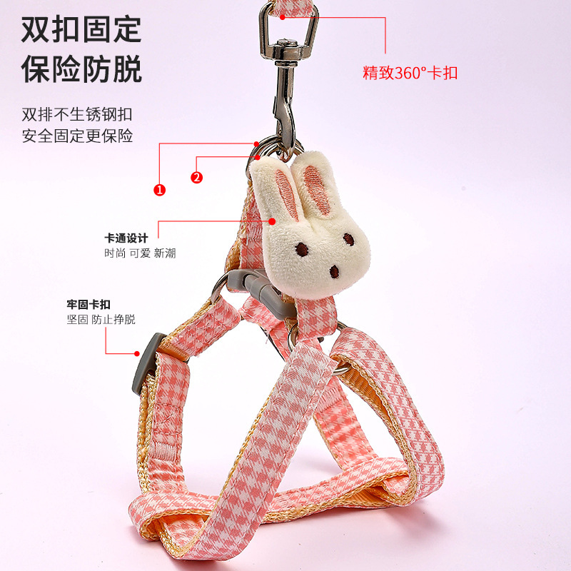 Nuevo material de cuerda de tracción para mascotas correa de pecho cuerda de perro Cadena de perro fuera del pecho y la espalda de tracción collar de la correa fabricante