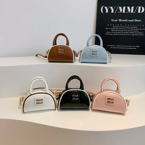 Children's Bag Korean-style Purple Rice Portable Crescent Armpit Bag Mini Niche High-grade Competing Crossbody Women's Bag Red Bag