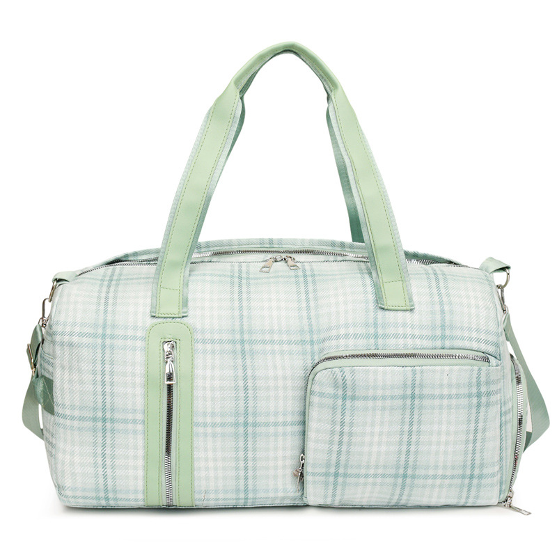 Nuevo bolso de viaje a rejilla, bolsa de ejercicio de gran capacidad, bolsa de moda portátil de viaje corto, bolsa de equipaje ligera