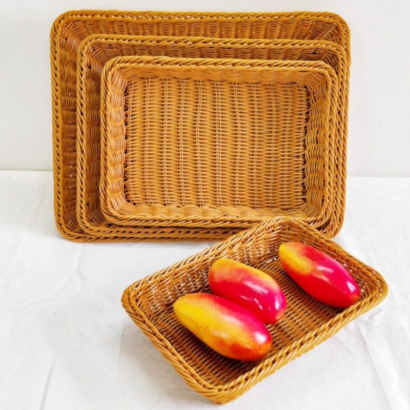 Panier de rangement en rotin tressé avec couvercle et doublure_voghion.com