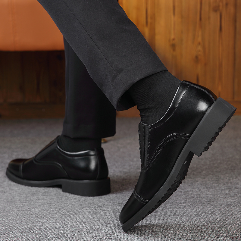 Heren nette schoenen van echt leer met zachte antislipzool_voghion.com