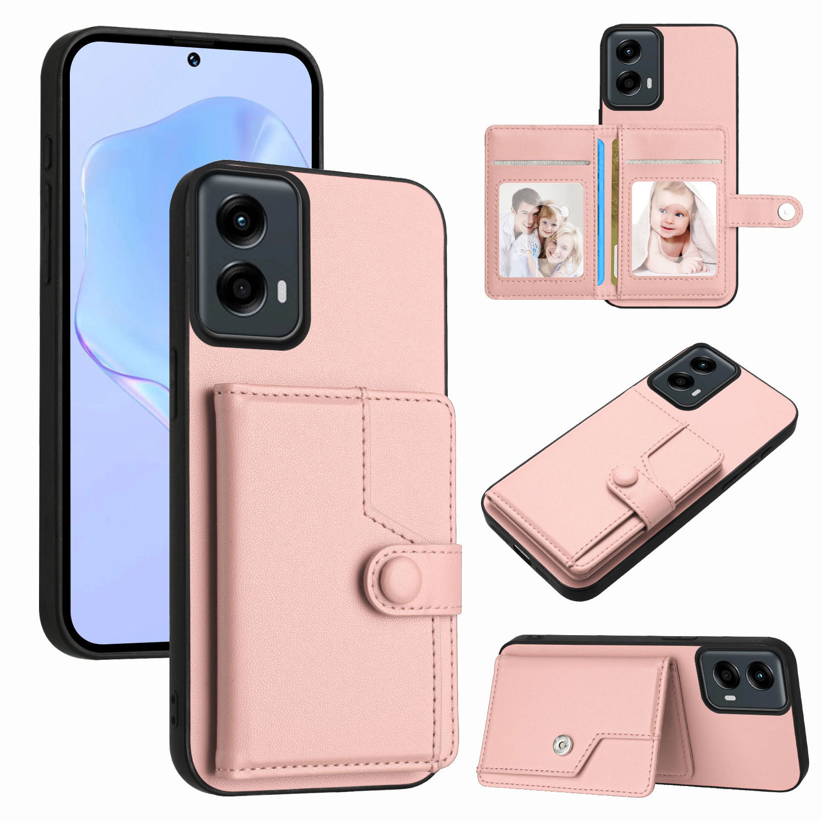 适用Moto G 5G 2024手机壳 谷歌9Pro多功能防盗刷插卡卡包防摔壳