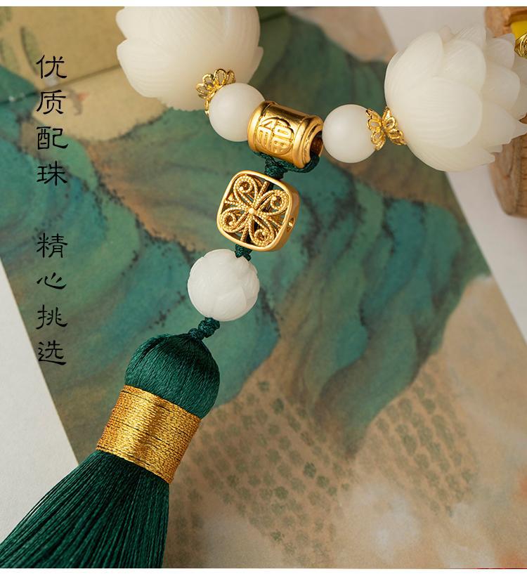 Lotus Peace Buddha Good Luck Pendant New Car Bodhi Car Ornament Boxwood Rear Pendant