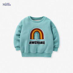 Little Maven Western Long-Sleeve Fleece Children's Hoodie Cute Kids' Apparel Autumn Pullover Children's Top