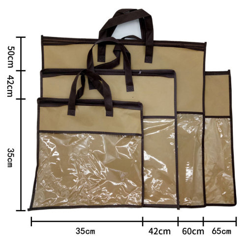 Wholesale hotel handle pocket pillow storage bag pillow core non-woven fabric conference gift box packaging bag
