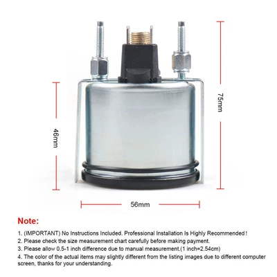 /265 ℉ Dual Scale Display – water temperature gauge