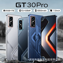 新款GT30 Pro跨境手机真4G 3+32GB穿孔大屏7.3寸安卓手机厂家外贸
