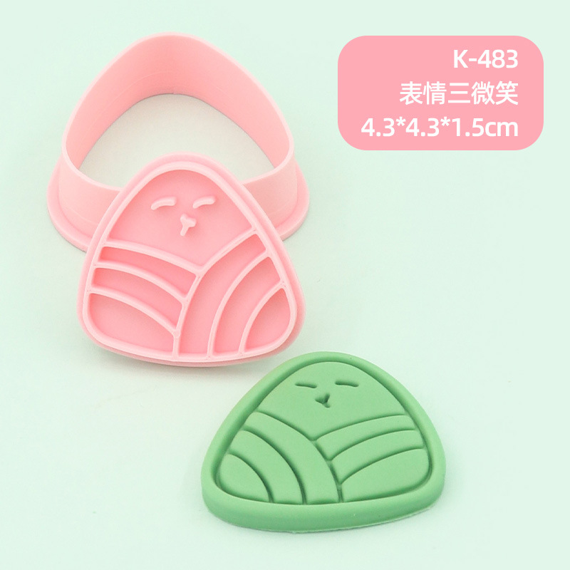 Molde de galletas de dibujos animados del Festival del Bote del Dragón, molde realista para galletas del Festival del Bote del Dragón, herramienta de repostería 3D tipo prensa para fondant.