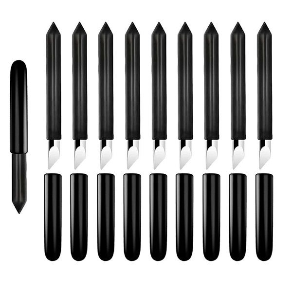 黑色罗兰刻字刀深点切割刀片黑色1.0刻字机刀罗兰刀刀头精细钨钢