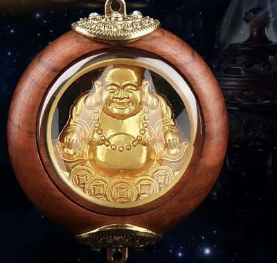 Car hanging Gourd Car Hanging Decoration with a Sense - rosewood-buddha-sandalwood-gourd-duobao