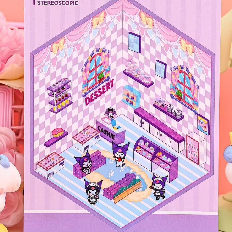 ミニチュアコイル造景貼り子供DIY手作りミニチュアコイル本造景貼りは寝室のシーン貼りを裁断しない|undefined