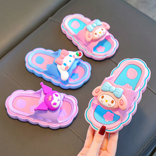 Children's sandals summer girls' non-slip soft bottom indoor children girls' bath baby cute cartoon slippers
