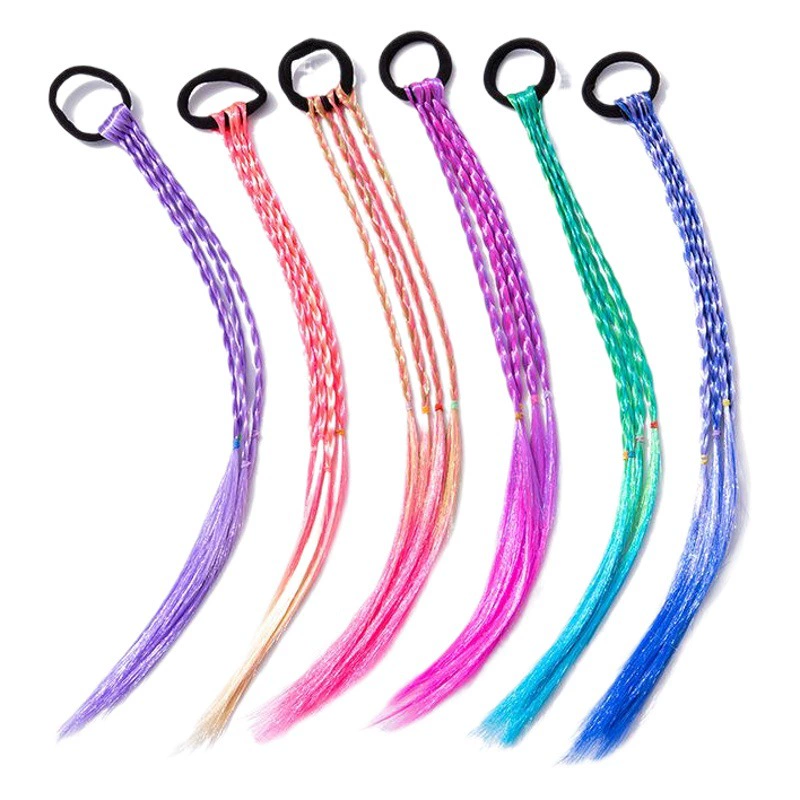 Детские разноцветные резинки для волос, градиентные, для косичек, резинки-кольца для волос, для дредов, для хвоста, трансграничные, в корейском стиле