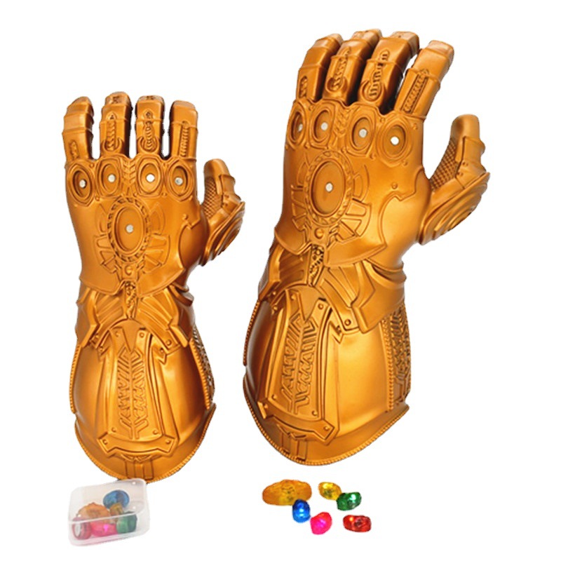 Compuesto de PVC 4 máscara de acero emisión de luz guantes de caballería gema desmontable anti-ba niños adultos mie Maestro guantes