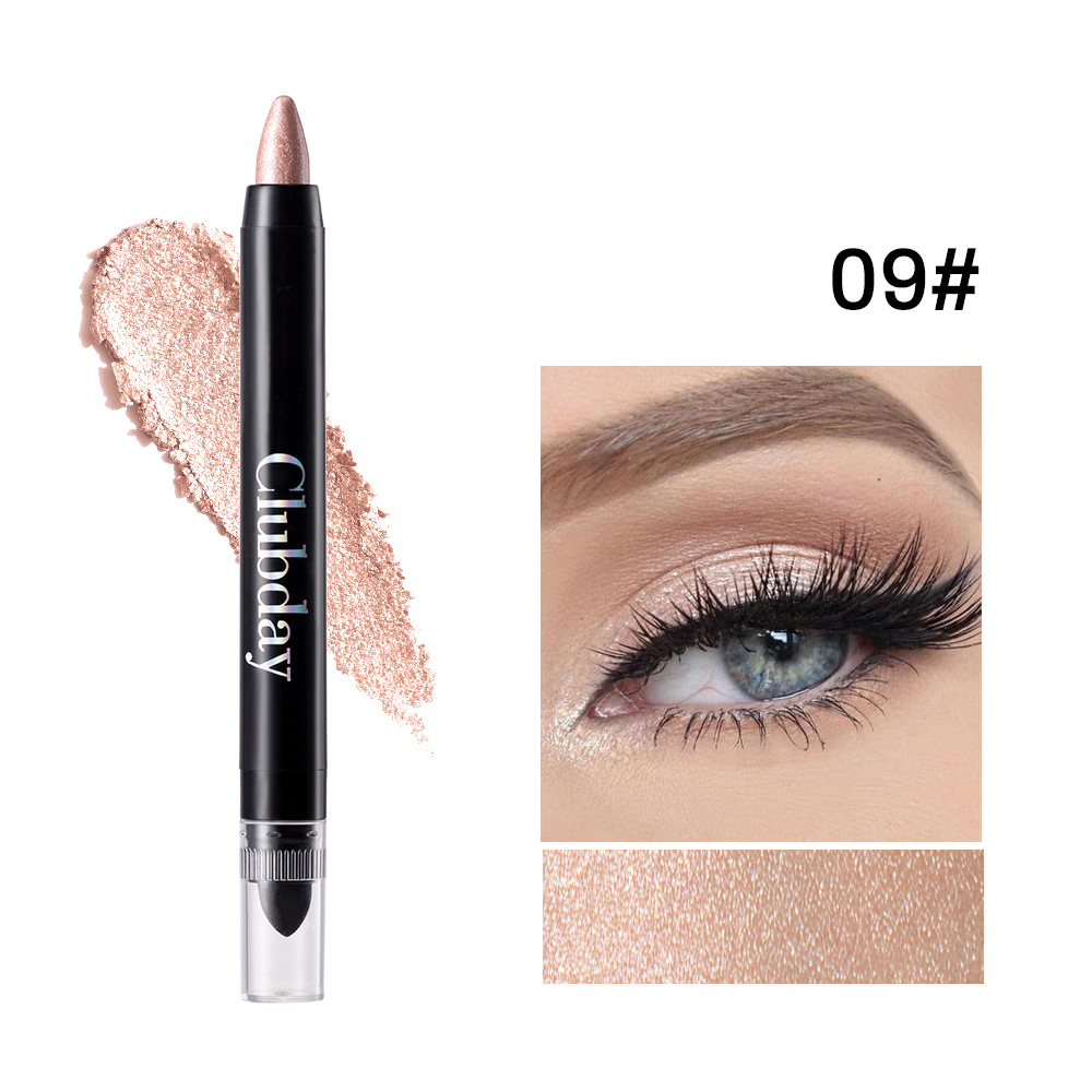 Clubday Cross-border Double-headed Pearlescent Eyeshadow Stick, long-lasting waterproof, lazy eye makeup brightening, high-gloss, under-eye Eyeshadow pen undefined