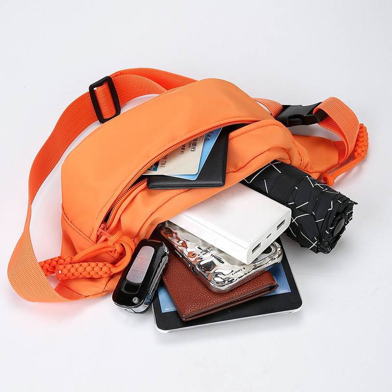 캔버스 캐주얼 작은 가방 여성의 2024 새로운 유행 크로스 바디 백 스포츠 가슴 가방 모든 경기 천 가방 여성 허리 가방 여성