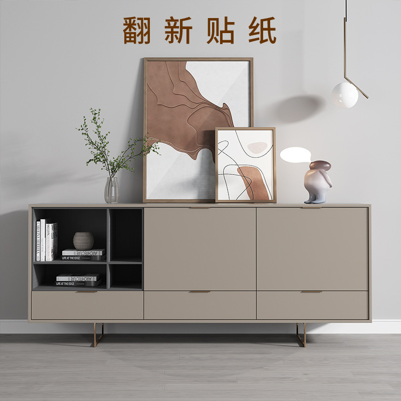 Papel pintado autoadhesivo red ins leche té crema dormitorio escritorio gabinete renovación pegatinas espesar papel pintado de película