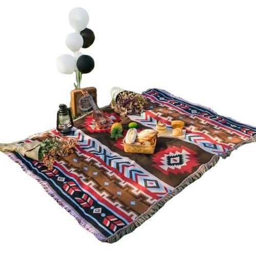 Cross-border new product outdoor equipment multi-purpose ethnic style picnic mat floor mat European-style camping blanket picnic beach cover blanket