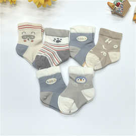 2025尼多宝贝7205秋冬新款童袜 可爱卡通企鹅宝宝小童袜子批发