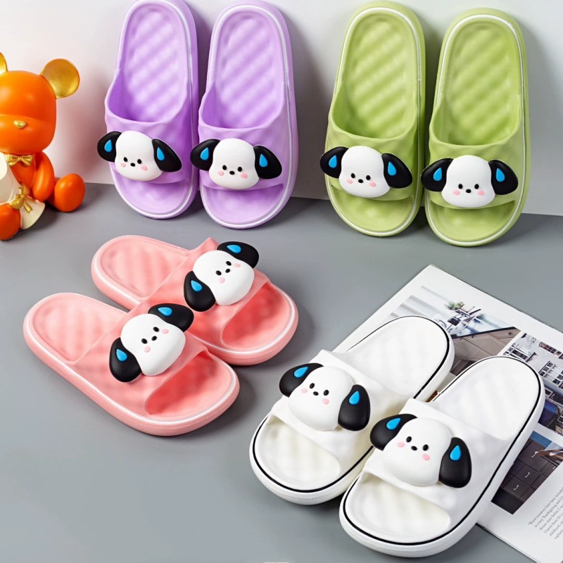 Симпатичные тапочки, женские летние новые домашние ощущения, ванная комната, для купания, пара, Нескользящие сандалии на толстой подошве, оптом