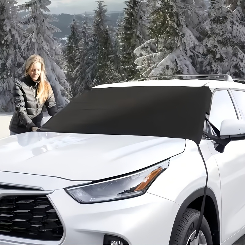 Car front windshield snow cover, cross-border outdoor winter 600D Oxford cloth car snow cover, sunshade