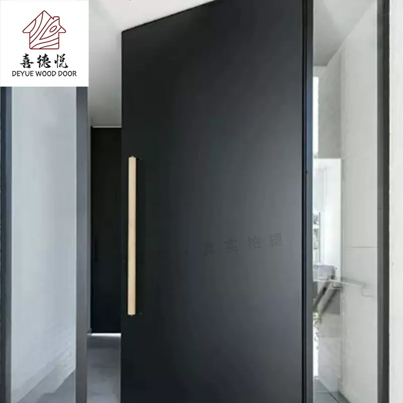 转轴门中轴门偏轴门 简约现代实木旋转门 室内外原木复合入户门