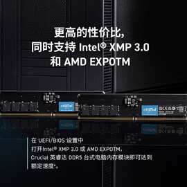 适用英睿达(crucial)美光 DDR5内存条 5600频率 台式机内存条 美