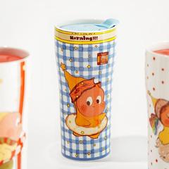 星星人杯子水杯陶瓷保温杯女马克杯带盖咖啡随行杯儿童大容量卡通
