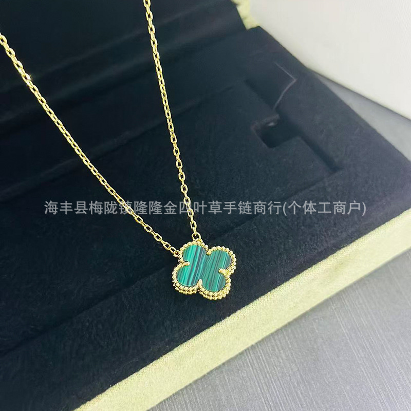 高版本四叶草项链CNC单花钻项链抖音直播热卖厂家不掉色爆款项链|undefined