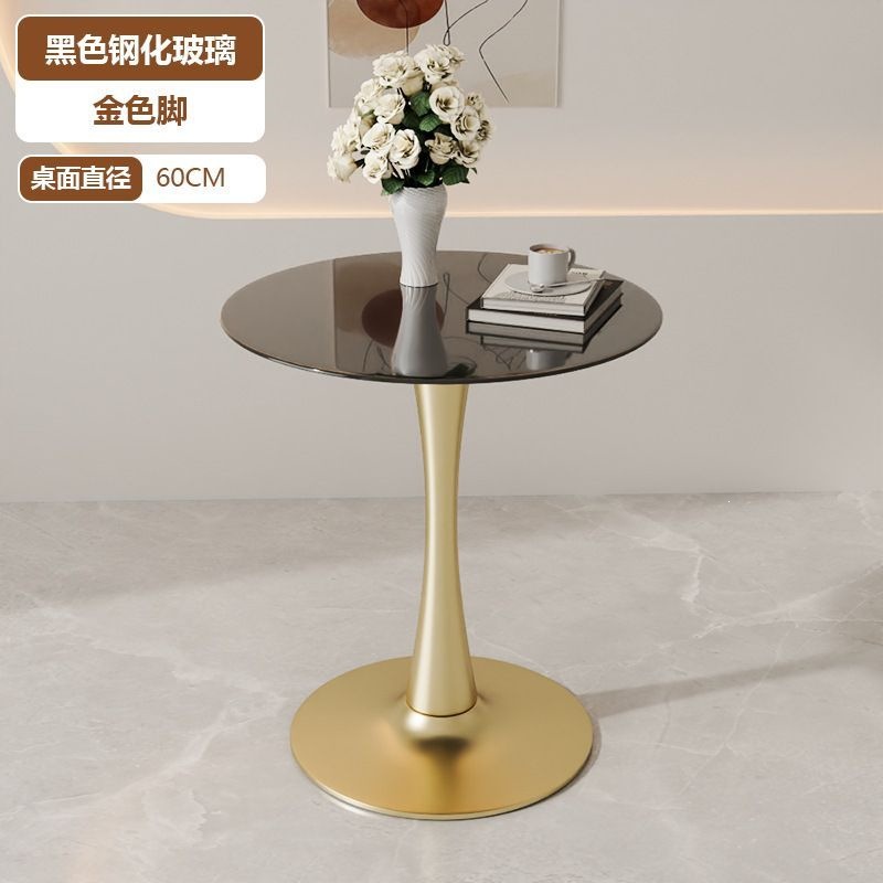 Single table - black table with gold frame