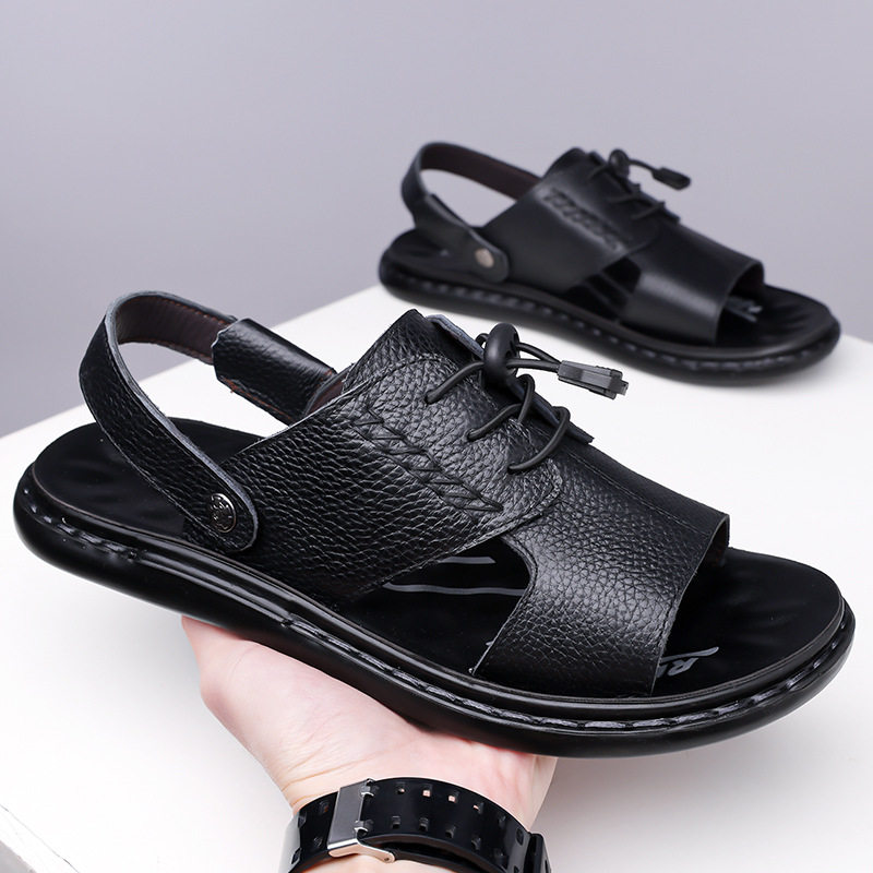 Dép sandal nam hở ngón kiểu mới thoáng khí chống trượt đi biển và lái xe — Mã màu 2118 nâu, Quận 2118 màu đen, Sơn 2118 màu vàng