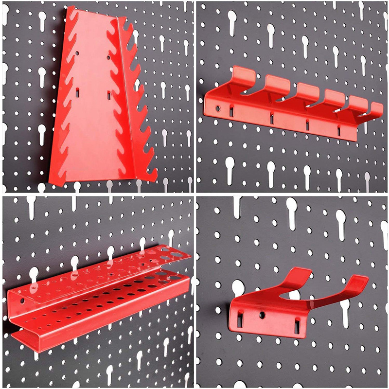 Exportación de herramientas de hardware, tablero colgante, gancho, estante de almacenamiento, estante de almacenamiento de materiales, estante de almacenamiento industrial de agujero de agujero polaco