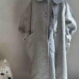 女童外套秋冬款2025新款韩系穿搭感童装儿童夹棉加厚毛呢大衣