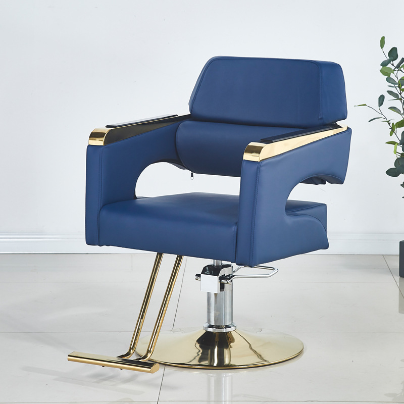 Silla de peluquería Silla de peluquería Silla de peluquería Silla de corte de pelo minimalista moderna Silla de peluquería de acero inoxidable de elevación giratoria