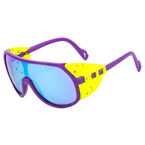 Cross-border new one-piece full-frame true membrane sports style sunglasses with a fashionable and personalized design for men and women outdoor cycling sunwear manufacturer