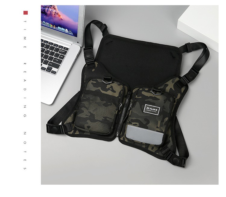 Nouveau sac de course de nuit en tissu Oxford camouflage pour hommes et femmes, sac de poitrine tendance de marque pour sports de plein air, sac à dos de cyclisme_voghion.com