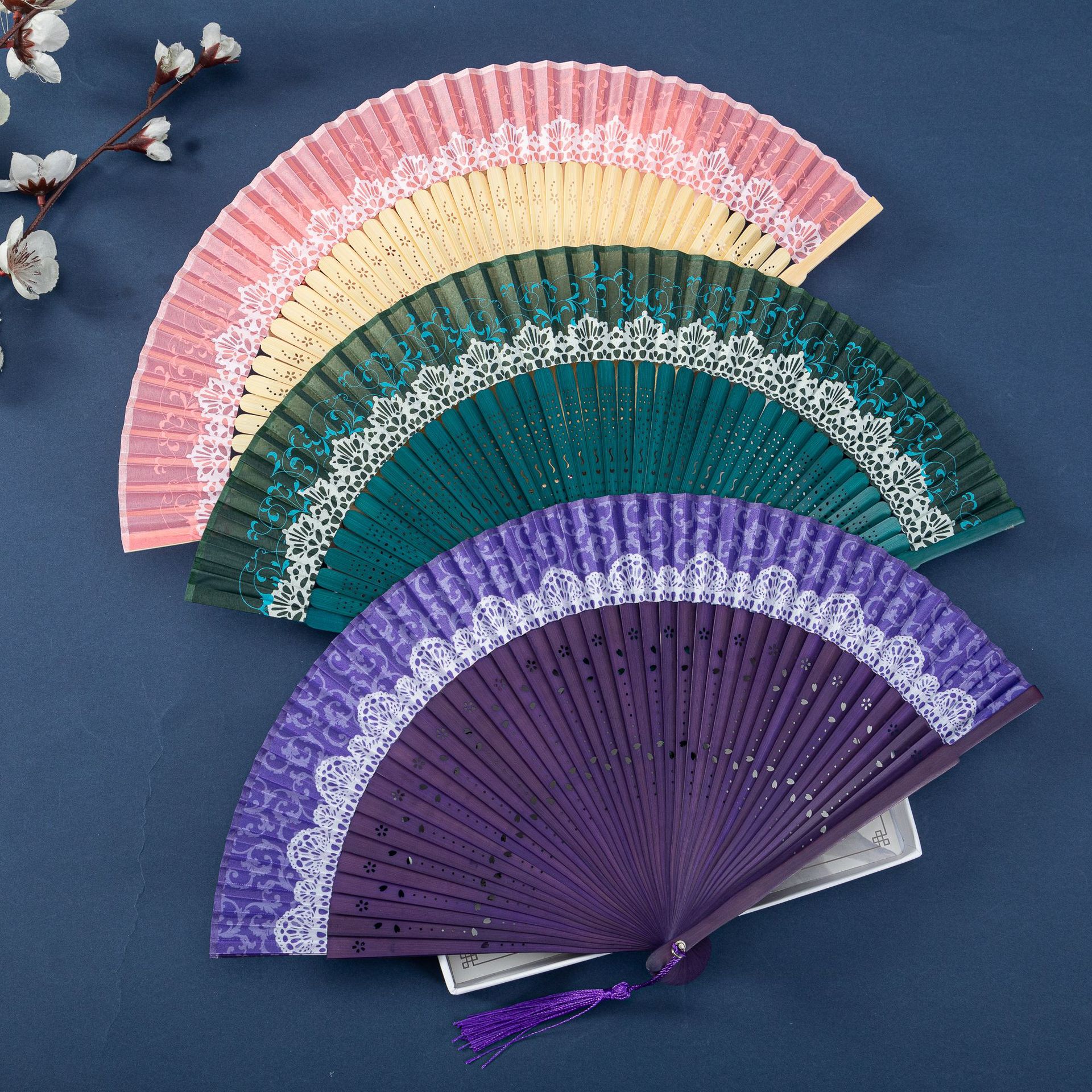 中式古风式扇精品扇 汉服便携折扇 女士精品折扇 扇子批发零售