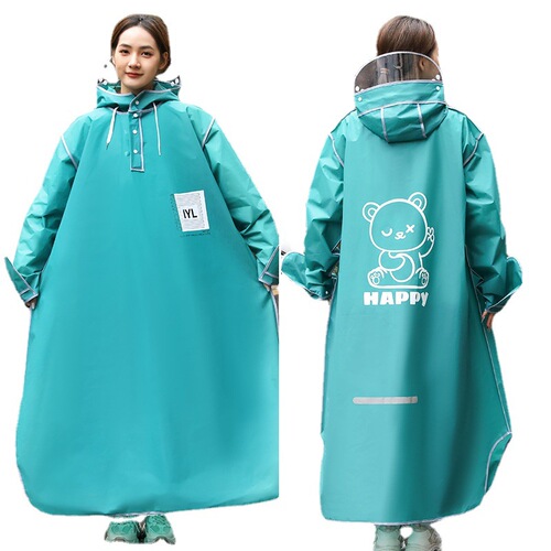 Full-body adult cycling raincoat, one-piece electric bike, e-bike, bicycle extended, foot-covering long raincoat, anti-heavy rain