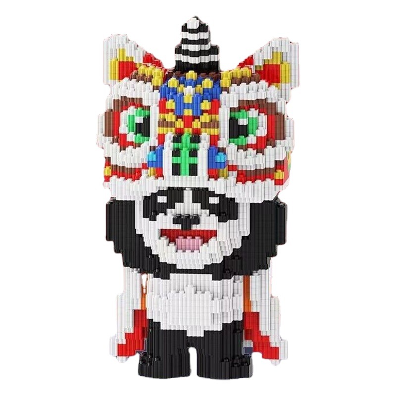 Compatible con Lego tigre león Tigre bloques de construcción de partículas de juguete Tigre bloques de construcción pequeña partícula ensamblada regalo de juguete para niños