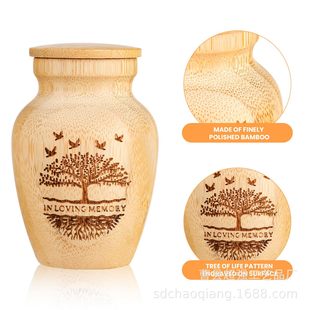 Wooden Small Urn Pet Cremation Ashes Box Cat and Dog Funeral Urn Human Memorial Supplies Storage Box