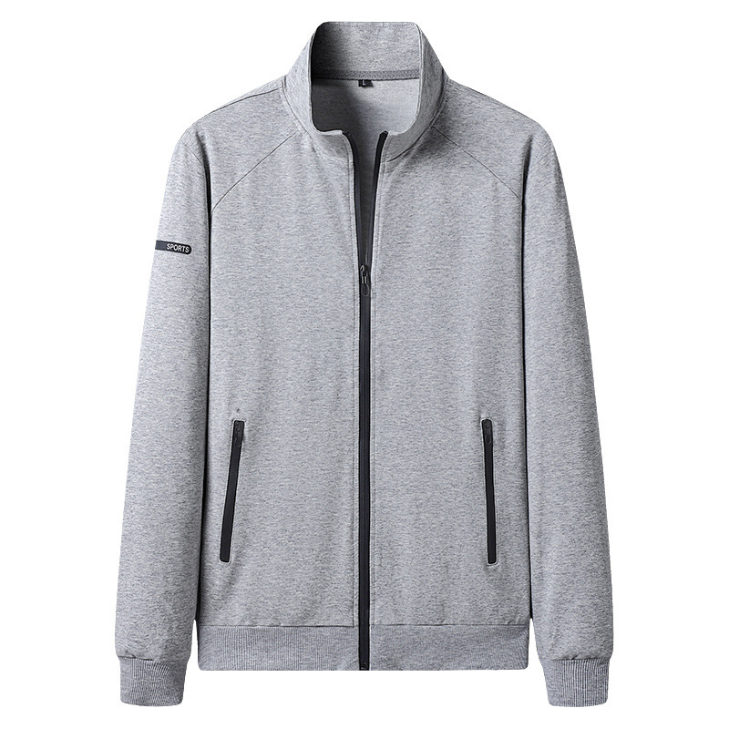 2025 Spring, Autumn and Winter New Style 95 Cotton Sports Stand-Up Collar Tops for Men and Teenagers Sweatshirts Knitted Tops Zipper Cardigans