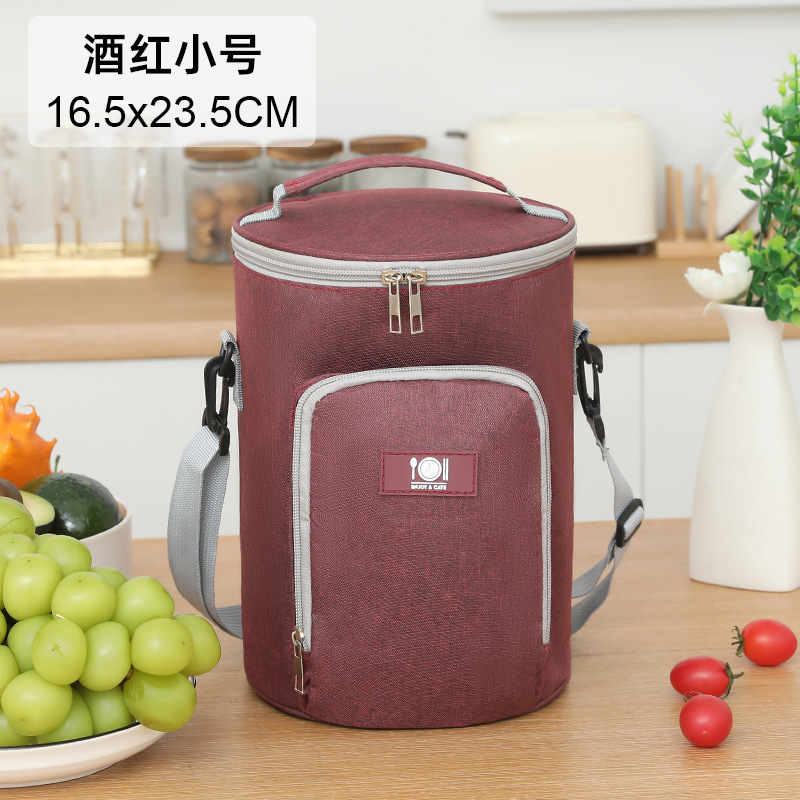 Bolsa de aislamiento portátil de alto valor facial para el trabajo y la escuela con bolsas de almuerzo, bolsas de aluminio gruesas, bolsas de almuerzo redondas