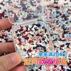 ネット赤蝶結び樹脂ネイルアクセサリー混色ミニ大中トランペット立体リボン蝶ネクタイネイルアクセサリー