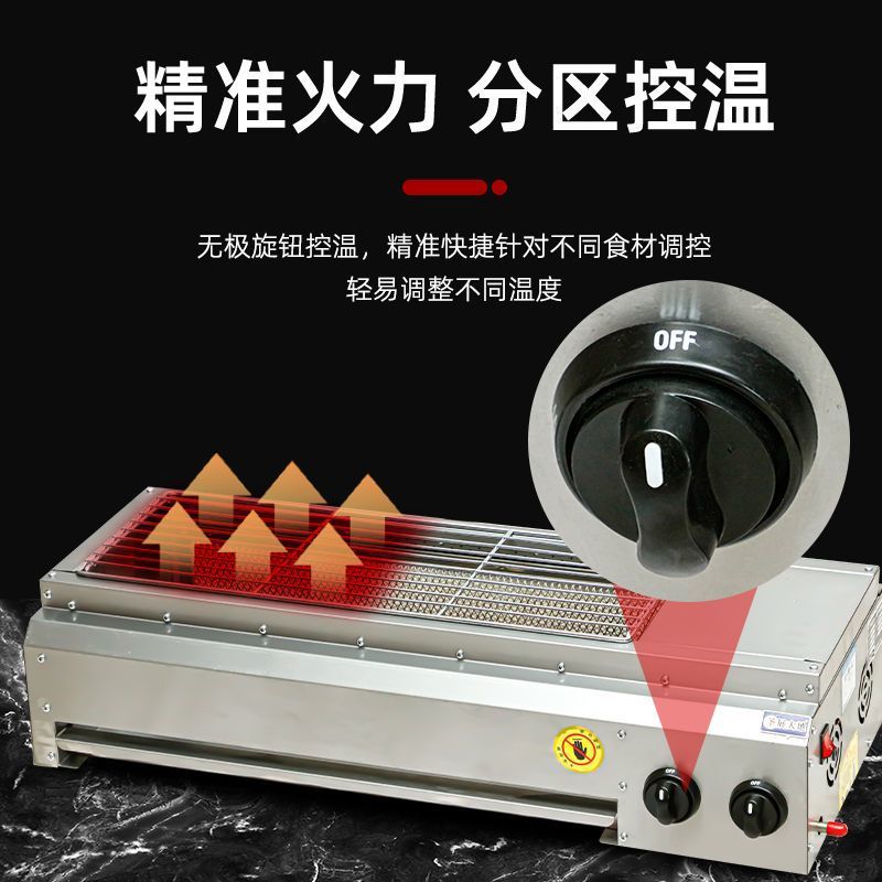 horno de parrilla de gas comercial para asar gluten para asar pollo para asar ala de cordero para calefacción a ambos lados horno de parrilla de parrilla eléctrica infrarroja