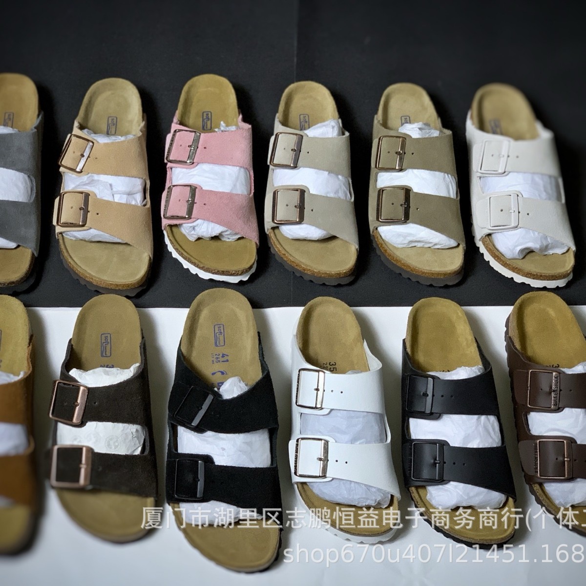 Bk Birkenstock Shoes Genuine Leather Sandals 2026 Spring/Summer New Cork Sole Outdoor Slippers Unisex Large Size Slippers